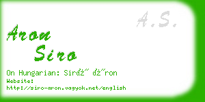 aron siro business card